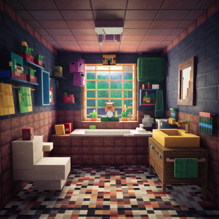 19 Minecraft Bathroom Ideas