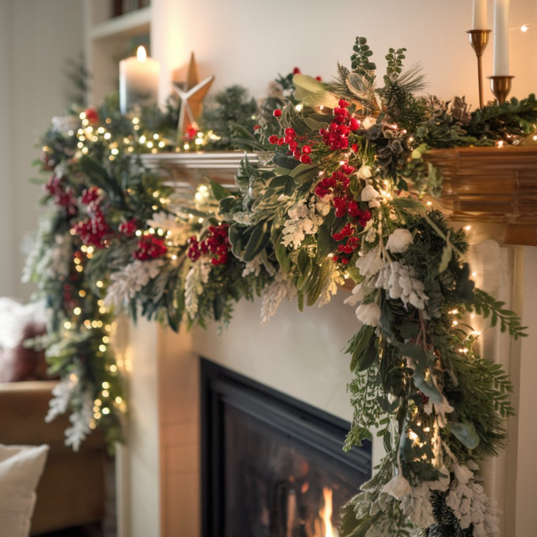 20 Garland on Mantle Ideas