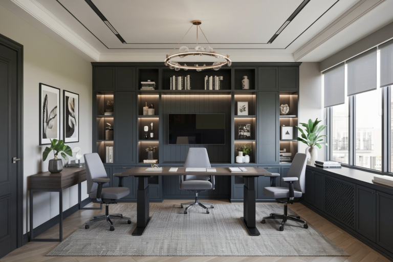 23 Home Office Built-Ins with Desk Ideas