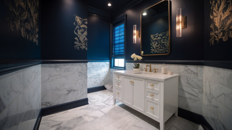 28 Dramatic Powder Room Ideas