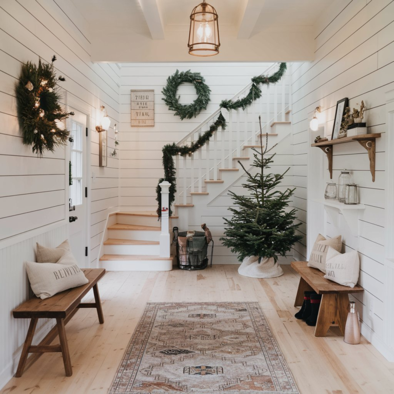 27 Christmas Entryway Ideas to Create a Festive Welcome