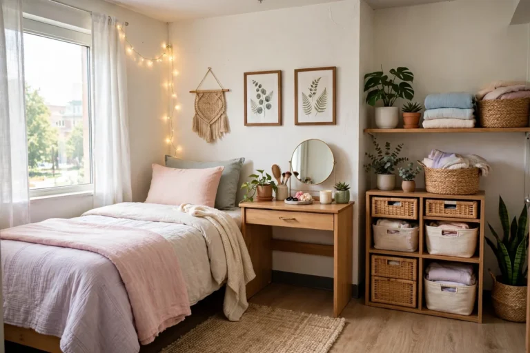 27 Dorm Room Ideas for Girls That Actually Work in a 120-Square-Foot Box