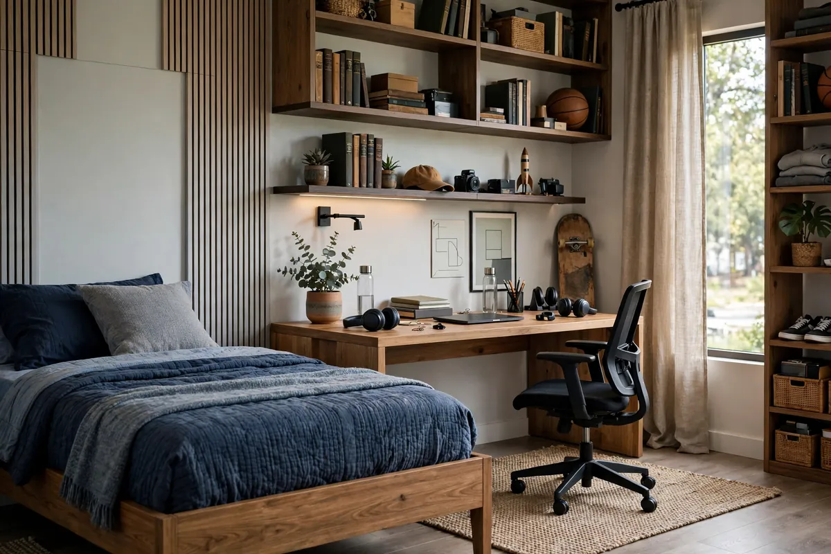 29 Teen Boy Bedroom Ideas That Don’t Look Like a Dorm Room Three Years Early